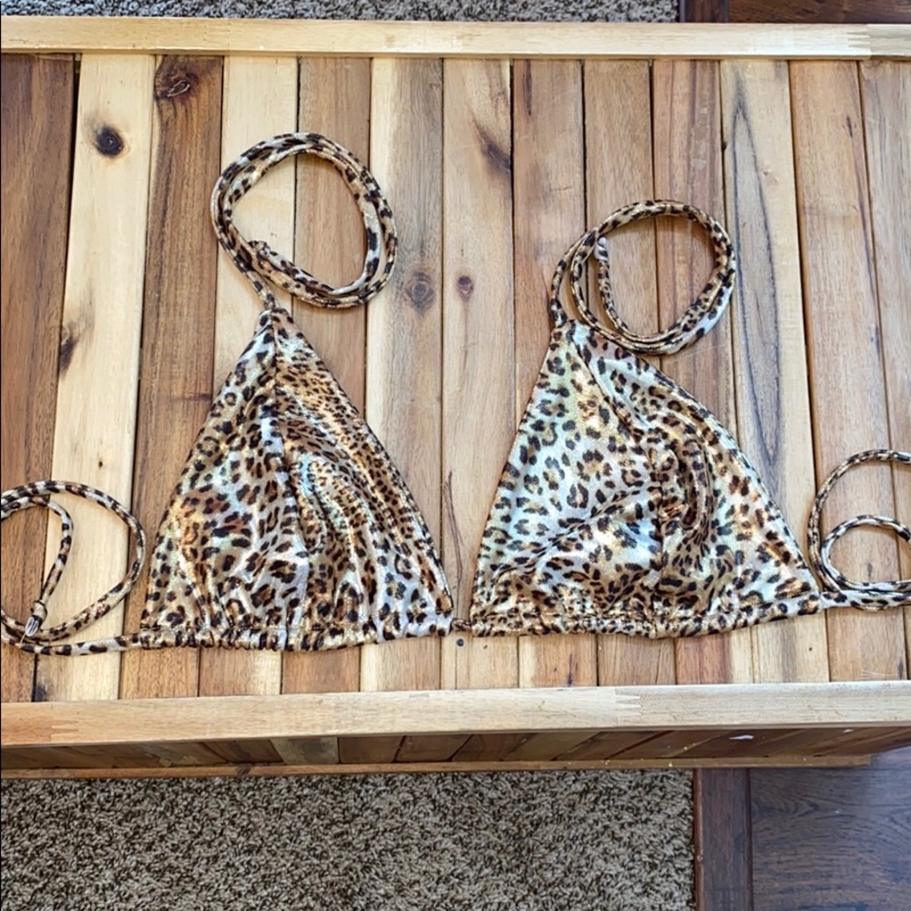 Metallic bikini top